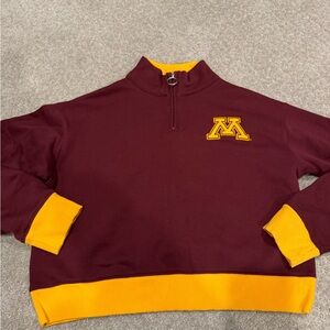 University of Minnesota Cropped 1/4 Zip Sweatshirt